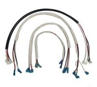 Lot de 2 câbles de connexion pour compresseur de climatiseur, noyau en cuivre pur, design ignifuge pour systèmes Haier Hvac, blanc, 44 cm de long, 2 pièces (1-1,5 CV)