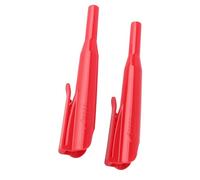 Lot de 2 Cache-Crayons de Charpentier, Accessoires de Marqueur à Nez Long et à Trous Profonds pour Le Travail du Bois, Protection ABS Durable pour Outils et Sacs (Rouge)