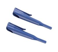 Lot de 2 Cache-Crayons de Charpentier, Accessoires de Marqueur à Nez Long et à Trous Profonds pour Le Travail du Bois, Protection ABS Durable pour Outils et Sacs (Blue)