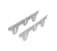 Lot de 2 cache-joints en acier inoxydable pour cuisinière - Résistant à la chaleur - 35 cm - Pour comptoir de cuisine et four - Finition argentée
