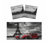 Lot de 2 cache-lampes fluorescentes Paris Tour Eiffel pour plafonnier | Décoration de plafond magnétique pour salle de ureau, maison, 1,2 x 0,6 m