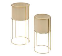 Lot de 2 Cache-Pots Design Zigy 55cm Doré
