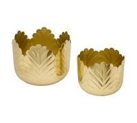 Lot de 2 Cache-Pots en Métal Belli 21cm Doré