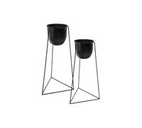 Lot de 2 Cache-Pots sur Pied Living 60cm Noir