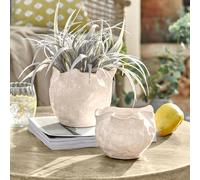 Lot de 2 cache-pots Vérolines crème