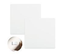 Lot de 2 cache-prises - Cache obturateur pour interrupteur - Double panneau obturateur blanc encastré - Sans cadre - Pour prises ou interrupteurs non utilisés