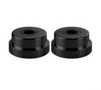 Lot de 2 cache-tuyaux décoratifs pour connecteur de robinet d'eau de 1,27 cm et 1,9 cm, rosace de plaque murale pour cuisine, salle de bain, raccords de douche en blanc (noir)