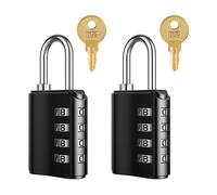 Lot de 2 cadenas à code ORIA - Récupération de mot de passe - Noir