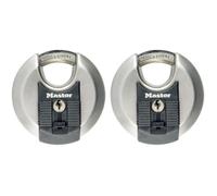 Lot de 2 Cadenas à disque - MASTER LOCK - M40EURT - Acier inoxydable - 70 mm