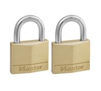 Lot de 2 cadenas laiton 40mm à clé MASTERLOCK - 140EURT