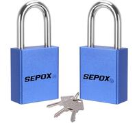 Lot de 2 cadenas, même orps en aluminium robuste, étanche, résistant à la corrosion, couleur bleue