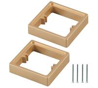 Lot de 2 cadres d'espacement carrés de 20 mm avec vis de montage, support mural en ABS pour boîtes peu profondes, espacement de 60 mm (blanc)