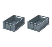 Lot de 2 caisses de rangement Weston S Whale blue