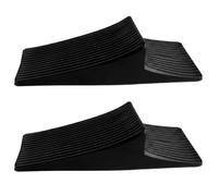 Lot de 2 Cale Porte Noir en PVC - Butée de Porte Double Face Antidérapante pour Sol Dur, Carrelage et Parquet Bloque Porte Flexible pour Protection Murale