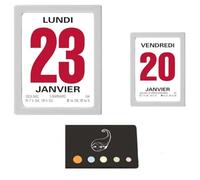 Lot De 2 Calendriers 2026 à Effeuiller Oberthur : Grand Format Classique + Mini Classique + 1 Index Adhésif Blumie