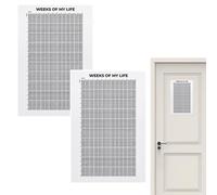 Lot de 2 calendriers Weeks Of My Life - 4000 citations inspirantes pour la vie - Décoration murale - Citations de motivation - Poster de semaines - Décoration d'intérieur pour porte