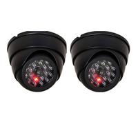 Lot de 2 caméras dôme factice avec caméra Infrarouge factice avec Objectif et Surveillance vidéo Clignotante