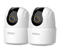 Lot De 2 Caméras Intérieures Wifi 2.5K 4MP 360° Détection Humaine Suivi Intelligent Sirène Audio Bidirectionnel Alexa