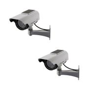 Otio - Lot de 2 caméras solaires factices LED