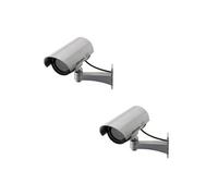 - Lot de 2 caméras surveillance factices LED intérieur/extérieur