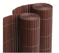 Lot de 2 Canisses Brise vue en PVC tube Plat,Clôture protection pour jardin balcon - H. 80 x L. 300 cm 1700g/m2