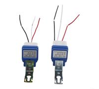 Lot de 2 capteurs de cellule photoélectrique DC 12 V 24 V 10 A - Interrupteur automatique marche/arrêt - Lampe solaire compatible pour le contrôle de l'éclairage dans différents paramètres