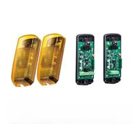 Lot de 2 capteurs de faisceau infrarouges - Portée de 20 m - Pour portes automatiques - Détecteur de mouvement PIR - Boîtier en PVC - Détection à 180 ° - Jaune - Pour allée, cour - 128 mm (YS120-L)