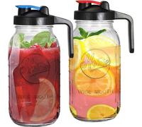 Lot de 2 carafes Famanu de 1,9L avec anse et couvercle