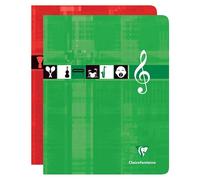Lot de 2 carnets de musique de qualité - format 17x22 cm - 56 pages