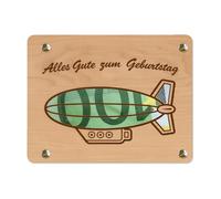 Lot de 2 cartes d'anniversaire en bois pour cadeaux d'argent, emballage avec enveloppe, planche cadeau d'argent pour hommes et femmes, motif vaisseau aérien, carte d'anniversaire, voyage, fête