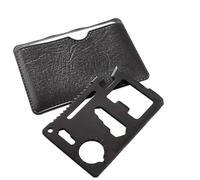 Lot de 2 cartes de crédit multifonctions 11 en 1 en acier inoxydable - Outil multifonction au format carte de crédit - Outil d'extérieur avec scie, couteau, décapsuleur - Argenté