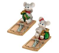 Lot de 2 Cartes en Forme de Souris sur piège à Souris - 4 x 10 x 6 cm.
