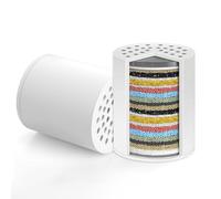 Lot de 2 Cartouche Filtrante Remplaçable Universelle à Rendement pour Filtre de douche, Cartouches à 25 Étapes Adoucisseur d'eau Anti Calcaire, pour Éliminer le Chlore, le Fluorure, Les Métaux Lourds