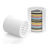 Lot de 2 Cartouche Filtrante Remplaçable Universelle à Rendement pour Filtre de douche, Cartouches à 36 Étapes Adoucisseur d'eau Anti Calcaire, pour Éliminer le Chlore, le Fluorure, Les Métaux Lourds