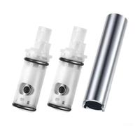 Lot de 2 cartouches de rechange pour robinet en acier inoxydable pour modèles 1224 avec corps en plastique et manchon pour réparation de fuite d'évier de salle de bain facile à installer