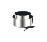 Lot de 2 casseroles inox 16/20cm + poignée L9739202