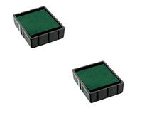 Lot de 2 Cassettes d'encre E/Q12 recharge pour tampon COLOP Printer Q12 Bleu Vert