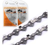 Lot de 2 chaînes de rechange pour tronçonneuse à demi-gouges 28 TG 1,1 mm Compatible avec Ferrex Aldi 20 V XYZ 655 10 cm