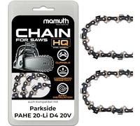 Lot de 2 chaînes de tronçonneuse 20 cm 1,1 mm 3/8" 33TG pour Parkside PAHE 20-Li D4 20 V