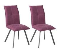 Lot de 2 chaise altobuy en metal non empilable non pliable interieur H. 95 cm Violet G