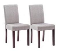 Lot de 2 chaises Ina - Tissu cappuccino