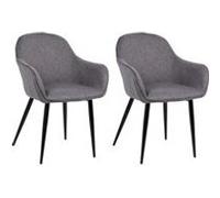 Lot de 2 chaises de salle à manger Tissu Boise