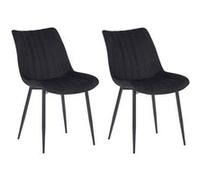 Lot de 2 chaise clp en metal non pliable interieur H. 82 cm noir