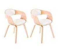 Lot de 2 chaise clp H. 73 cm non pliable interieur en bois blanc