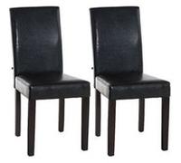 Lot de 2 chaises Ina - Marron foncé