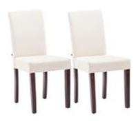 Lot de 2 chaise clp H. 91 cm non empilable non pliable en bois interieur beige Crème G