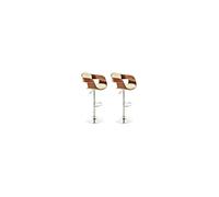 Lot de 2 chaise de bar clp H. 88 cm non pliable interieur en bois beige