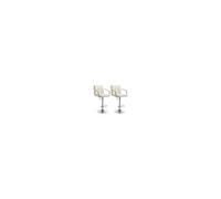 Lot de 2 chaise de bar clp H. 91 cm non pliable en metal interieur beige
