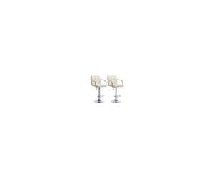 Lot de 2 chaise de bar clp H. 91 cm non pliable en metal interieur beige