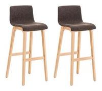 Lot de 2 chaise de bar clp interieur non pliable H. 101 cm en bois marron Marron G